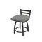 Holland Bar Stool Co 18" Low Back Swivel Vanity Stool, Pewter Finish, Graph Seat 41118PW020 - alternate 1